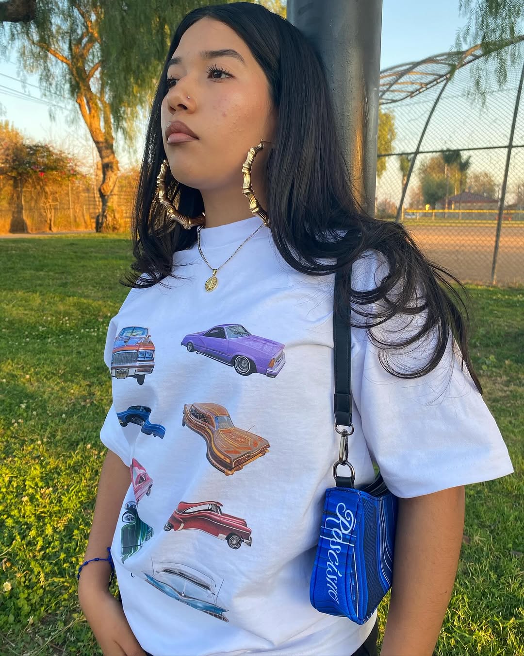 lowrider group white tee