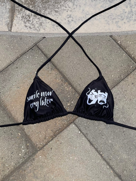 smile now cry later bikini top