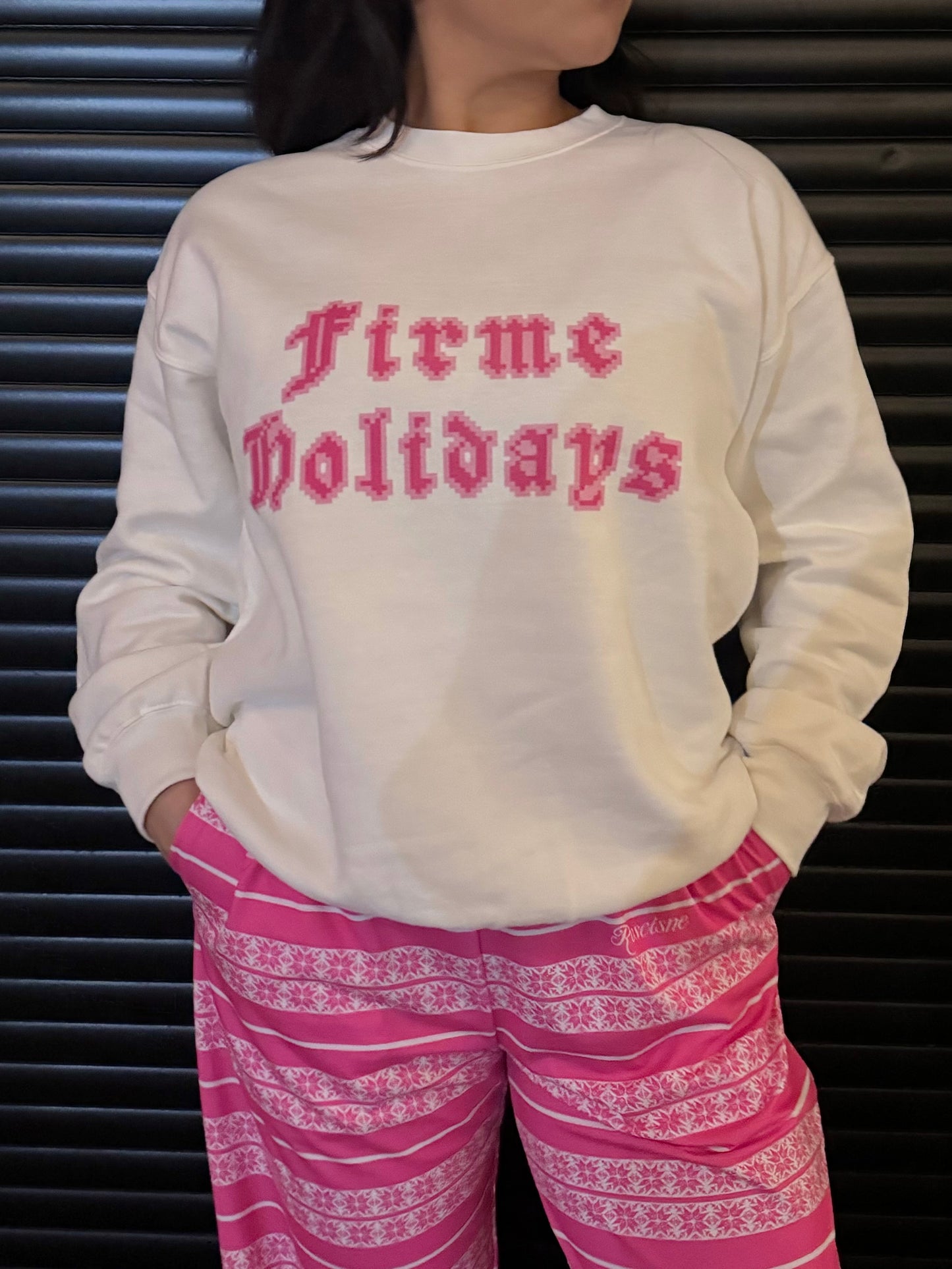 Firme Holidays white crewneck
