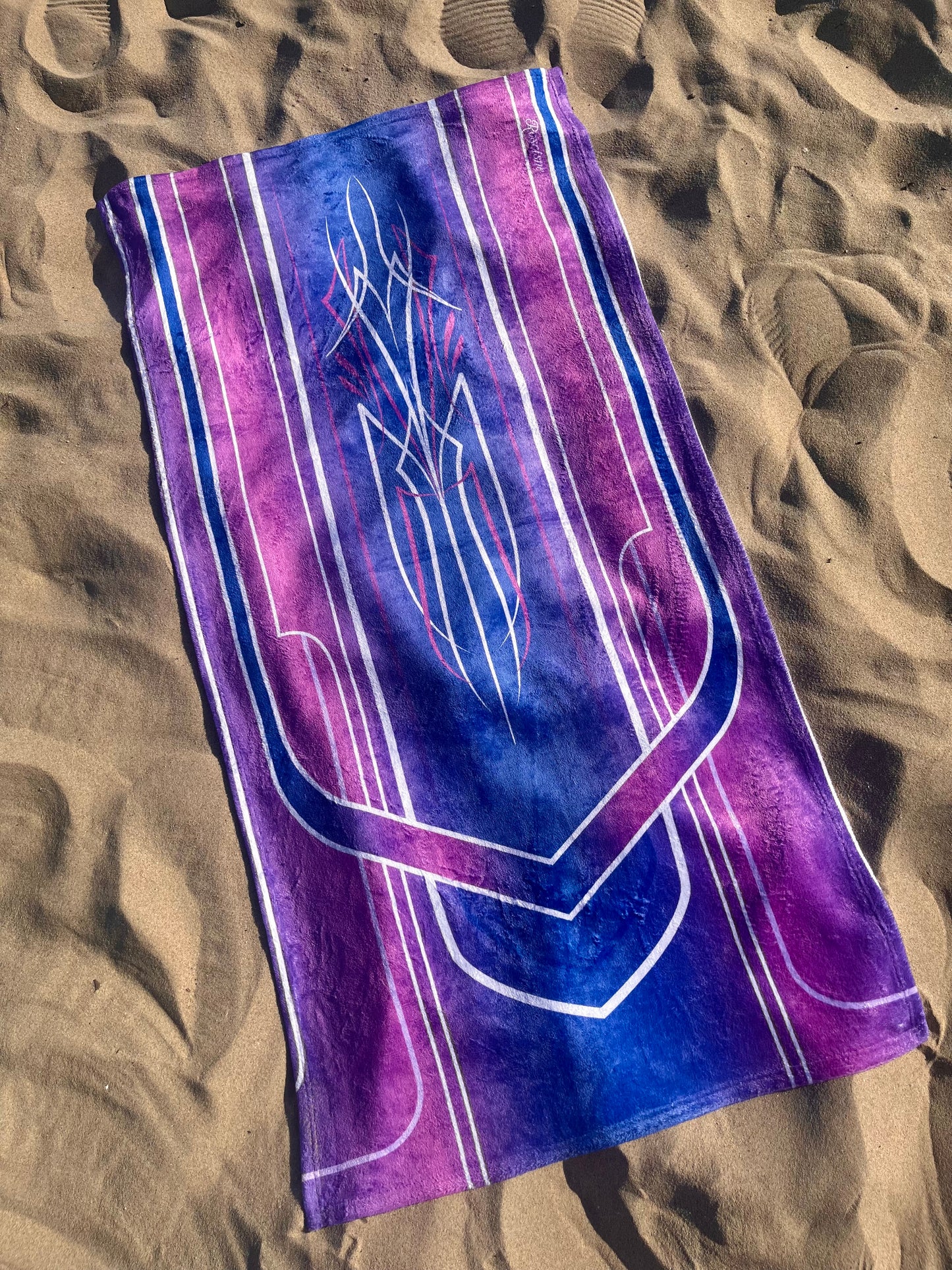 lowrider pinstripe beach towel