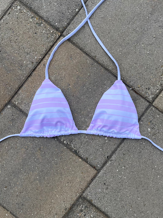 pink & white Charlie Brown bikini top
