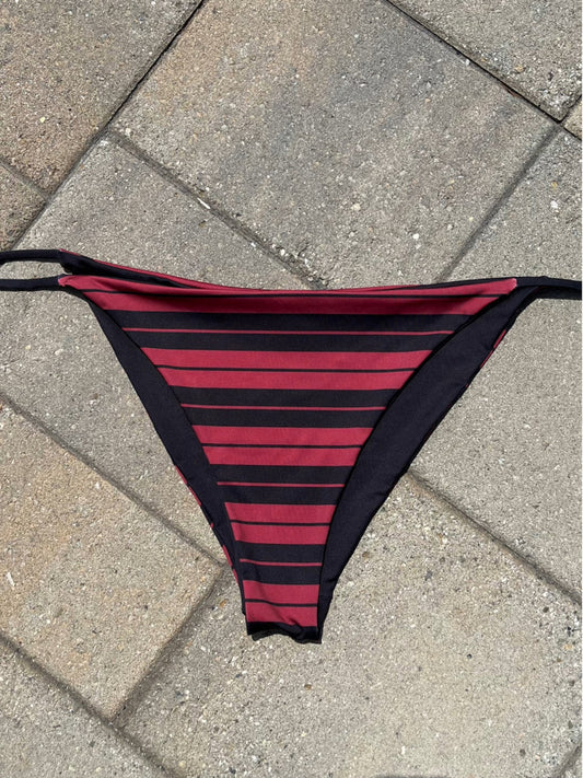 burgundy & black Charlie Brown bikini bottom