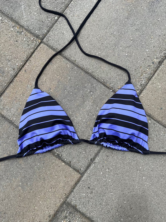 purple & black Charlie Brown bikini top