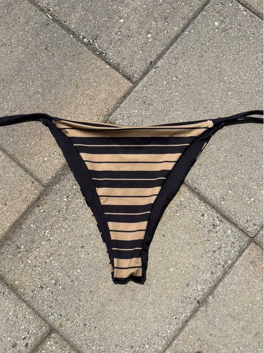 black & tan Charlie Brown bikini bottom