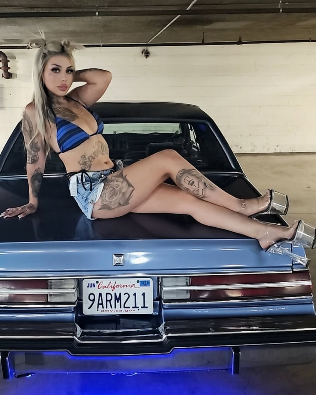 royal & black Charlie Brown bikini top