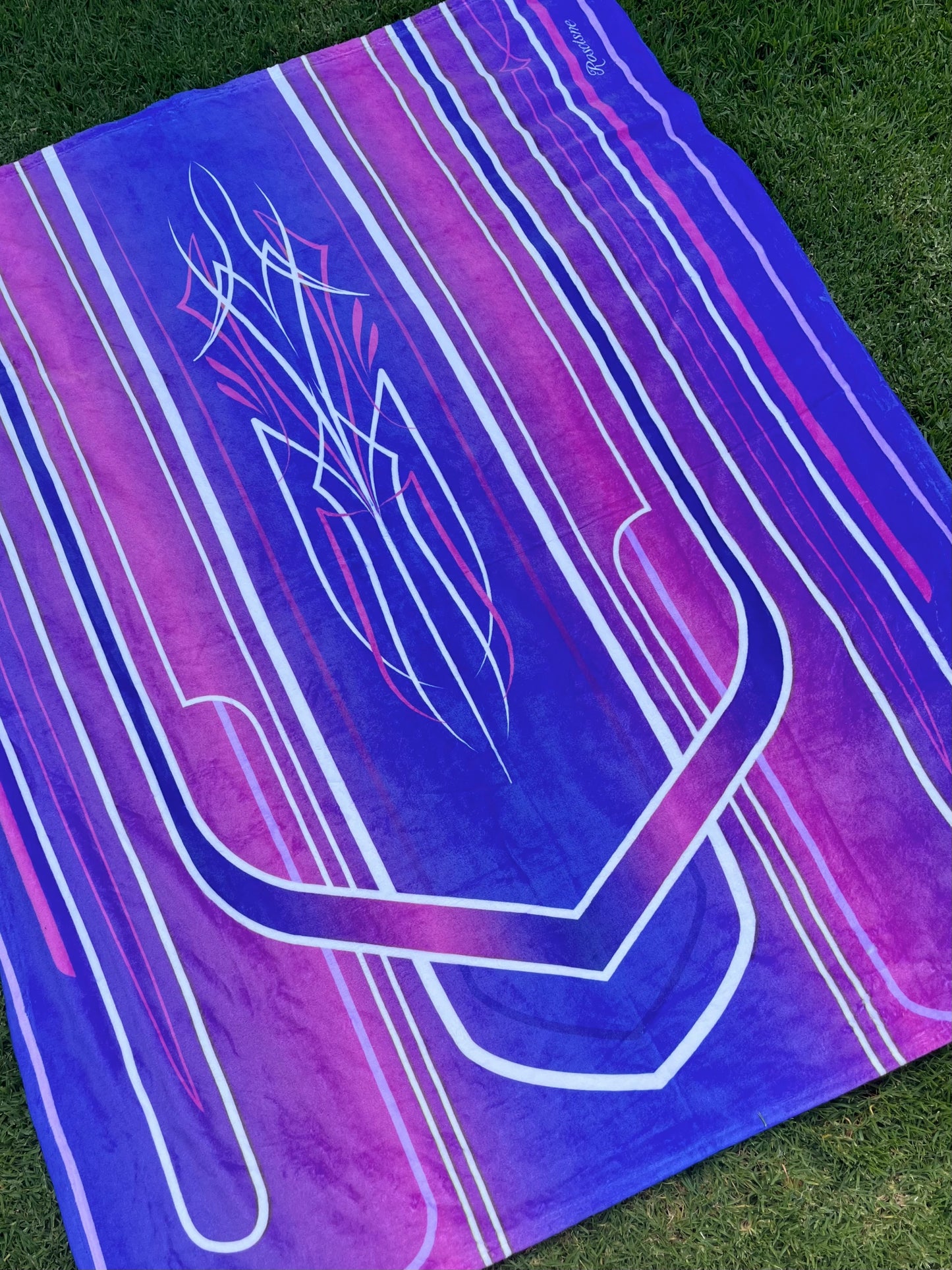 lowrider pinstripe hood blanket