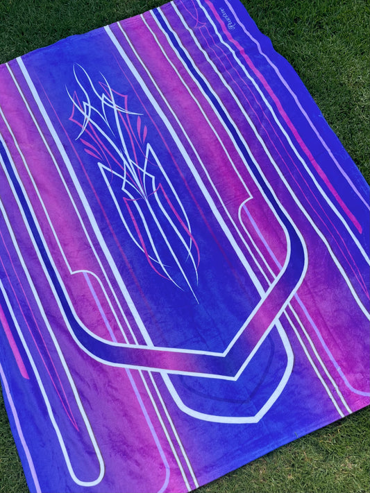 lowrider pinstripe hood blanket