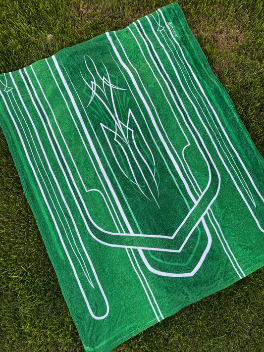 green lowrider pinstripe hood blanket