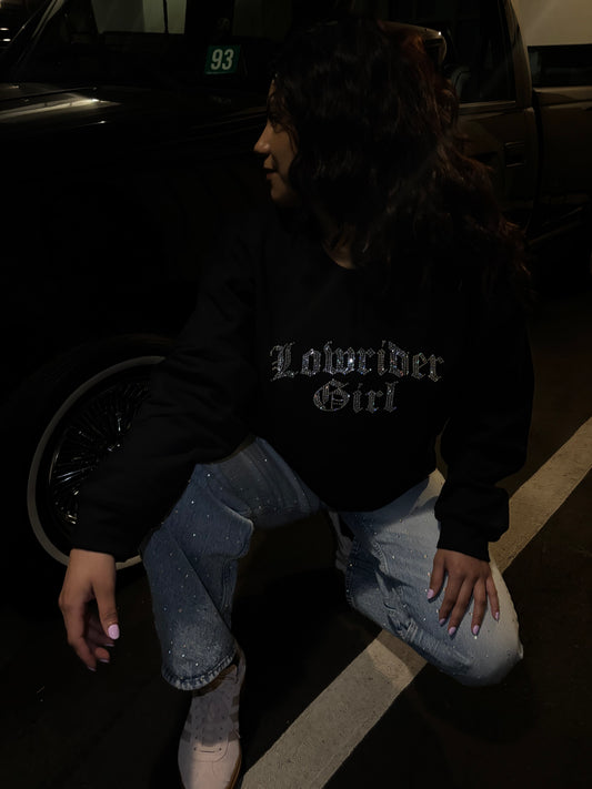 Lowrider Girl rhinestone crewneck