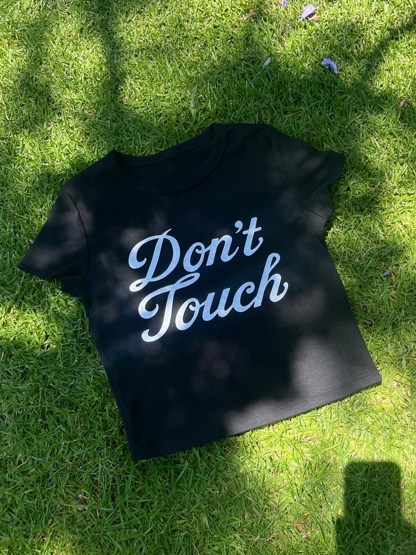 Don't Touch black baby tee