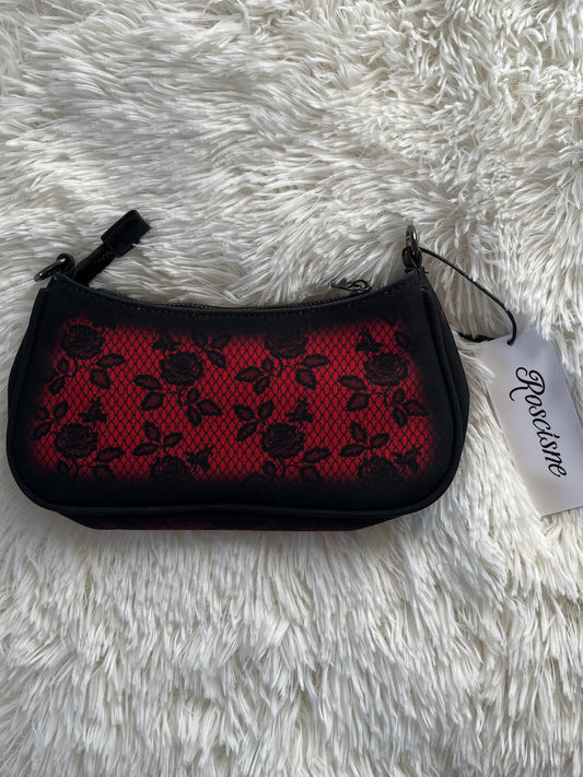 red airbrush lace bag