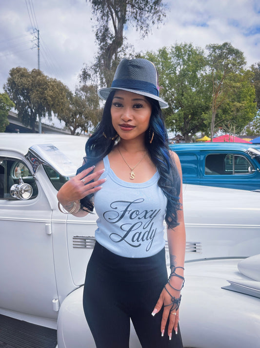 Foxy Lady blue baby tank