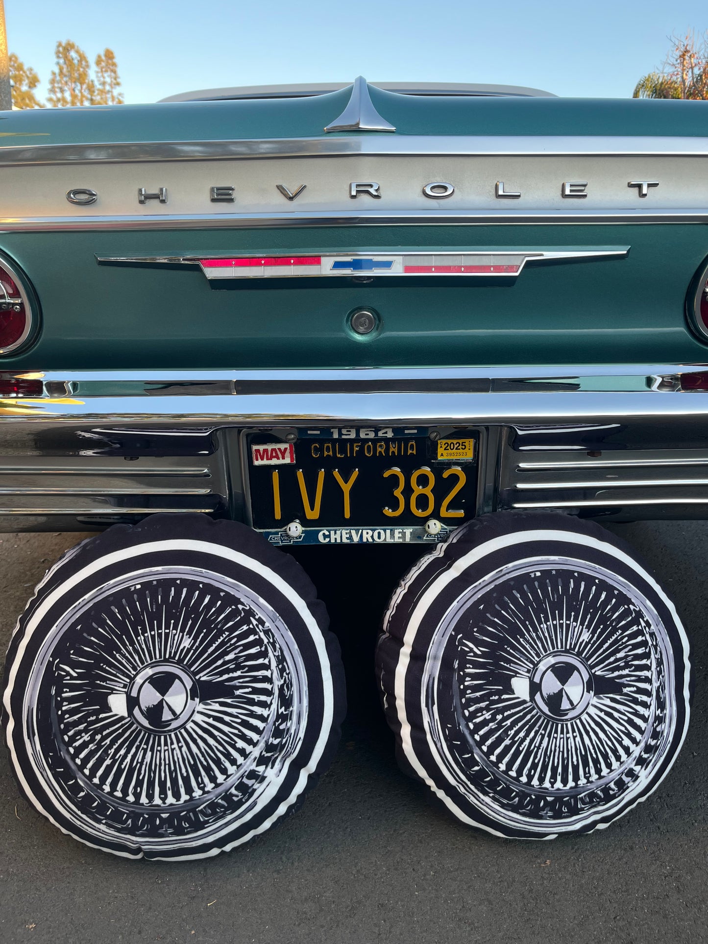 lowrider wheel pillow