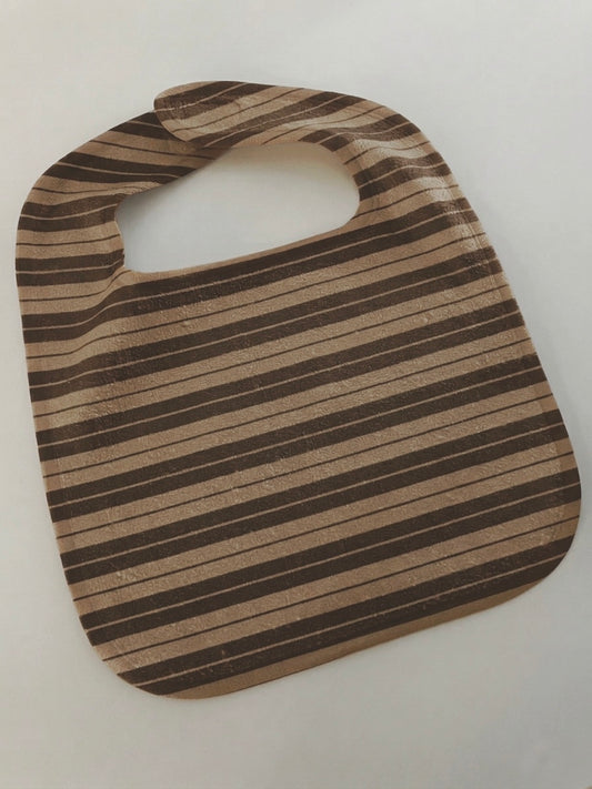 brown charlie brown baby bib